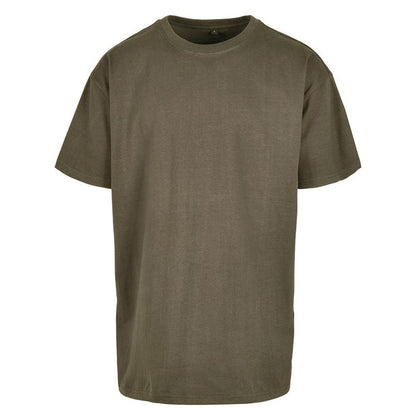 Tigerbelts White on Olive Green - Oversized t shirt